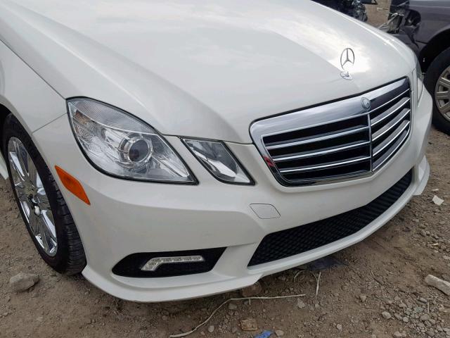 WDDHF5GB4BA403472 - 2011 MERCEDES-BENZ E 350 WHITE photo 9