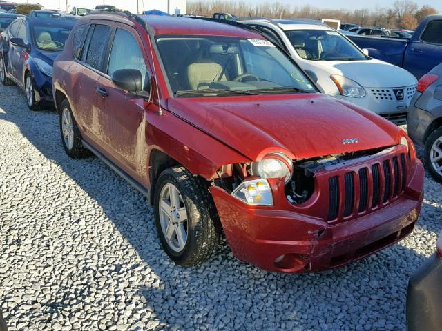 1J8FF47W57D171106 - 2007 JEEP COMPASS MAROON photo 1