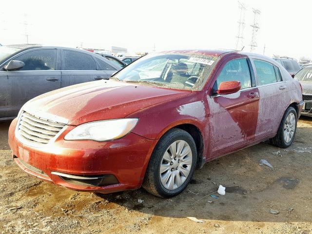 1C3CCBAB7DN560854 - 2013 CHRYSLER 200 LX RED photo 2