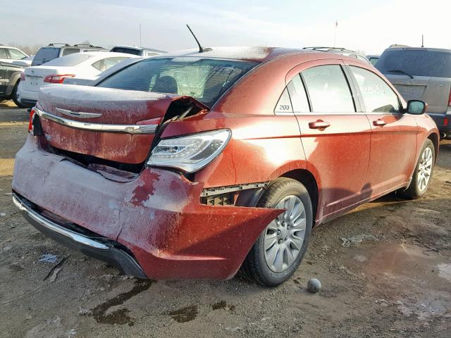 1C3CCBAB7DN560854 - 2013 CHRYSLER 200 LX RED photo 4