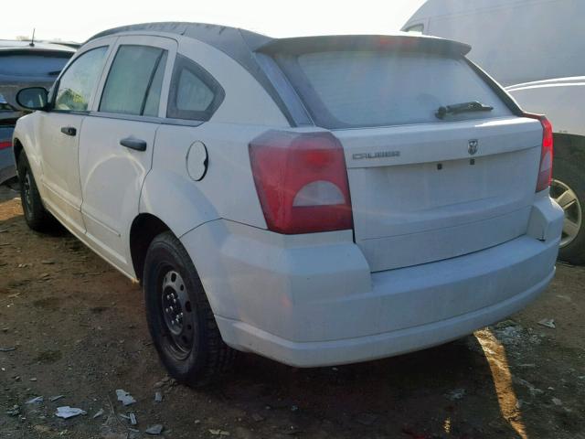 1B3HB28B97D384668 - 2007 DODGE CALIBER WHITE photo 3