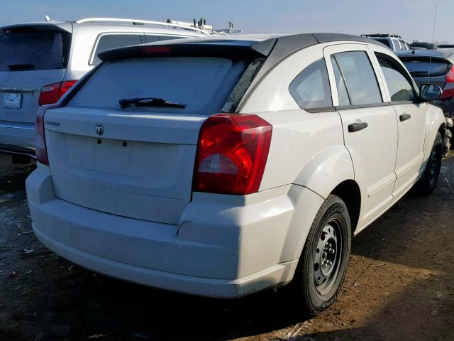 1B3HB28B97D384668 - 2007 DODGE CALIBER WHITE photo 4