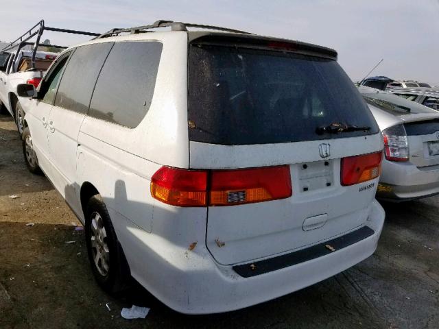 5FNRL18033B031144 - 2003 HONDA ODYSSEY EX WHITE photo 3