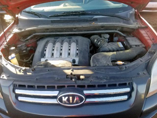 KNDJF723567202612 - 2006 KIA NEW SPORTA RED photo 7