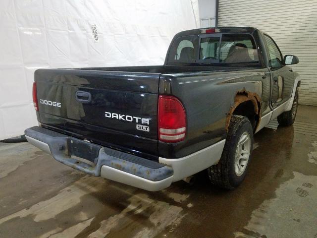 1D7FL46X03S266629 - 2003 DODGE DAKOTA SLT BLACK photo 4