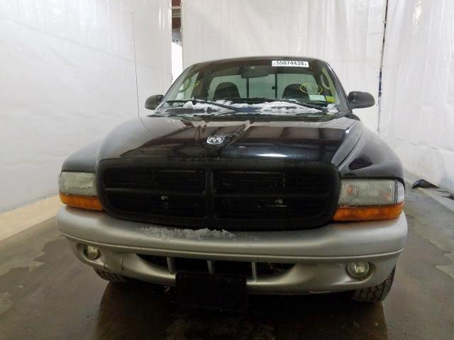 1D7FL46X03S266629 - 2003 DODGE DAKOTA SLT BLACK photo 9