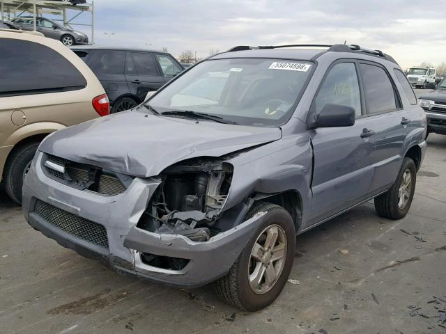 KNDJE723497563546 - 2009 KIA SPORTAGE L GRAY photo 2