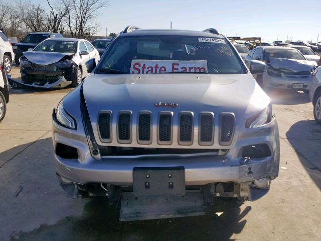 1C4PJLCB8GW256615 - 2016 JEEP CHEROKEE L SILVER photo 9