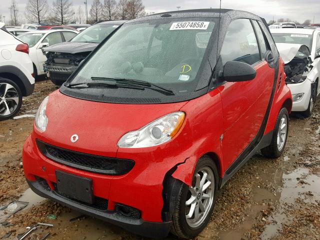 WMEEK31X99K263295 - 2009 SMART FORTWO PAS RED photo 2