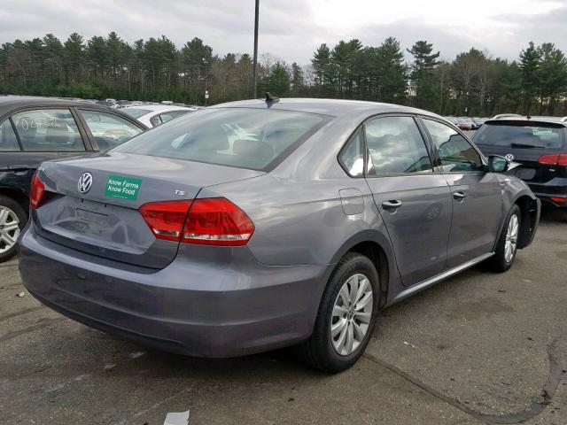 1VWAT7A31EC095734 - 2014 VOLKSWAGEN PASSAT S GRAY photo 4