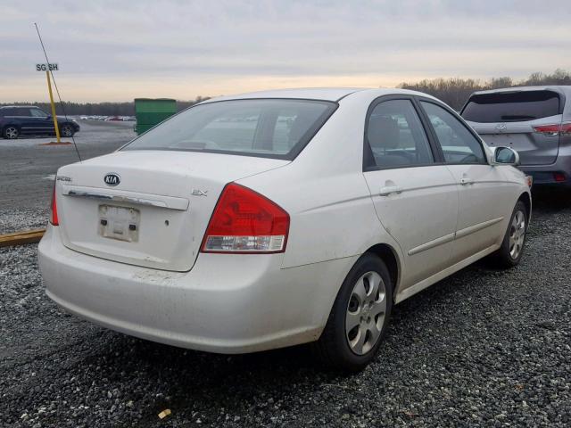 KNAFE121075380586 - 2007 KIA SPECTRA EX WHITE photo 4