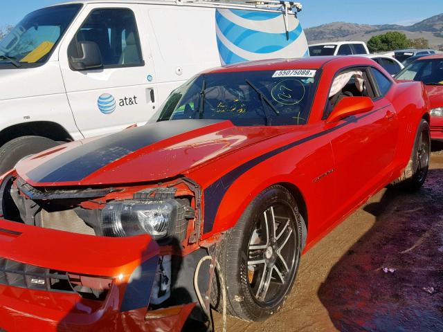 2G1FS1EWXA9155923 - 2010 CHEVROLET CAMARO SS ORANGE photo 2