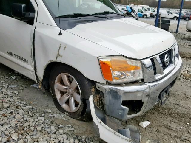 1N6BA06AX9N309882 - 2009 NISSAN TITAN XE WHITE photo 9