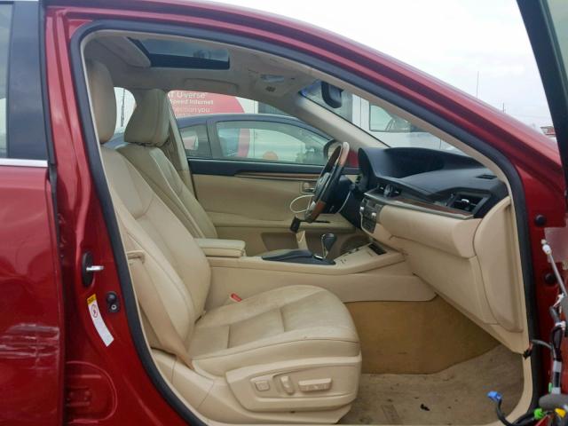 JTHBW1GG8D2022479 - 2013 LEXUS ES 300H RED photo 5