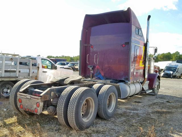 1XKWDR9X8WR765761 - 1998 KENWORTH CONSTRUCTI BURGUNDY photo 4