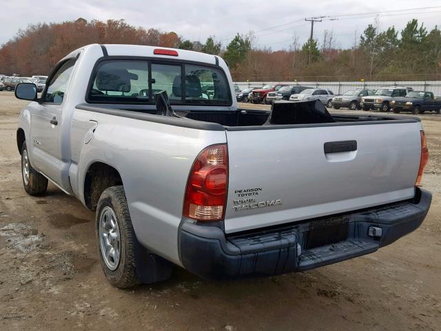 5TENX22N77Z393964 - 2007 TOYOTA TACOMA SILVER photo 3