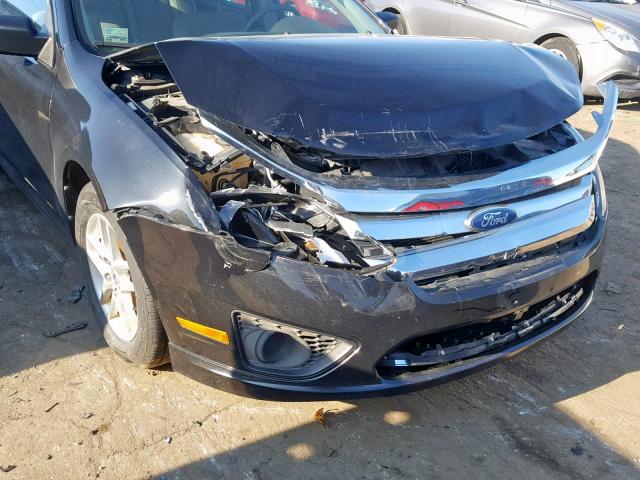 3FAHP0GA3BR231593 - 2011 FORD FUSION S BLACK photo 9