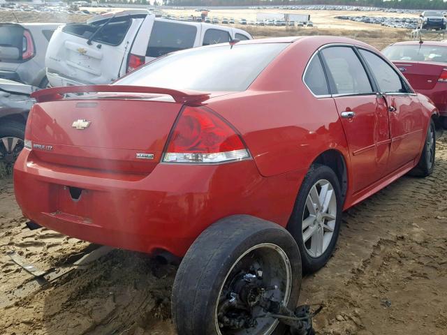 2G1WC5E33D1168364 - 2013 CHEVROLET IMPALA LTZ RED photo 4