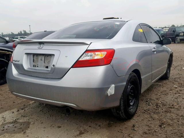 2HGFG12617H554040 - 2007 HONDA CIVIC LX SILVER photo 4