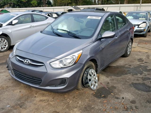 KMHCT4AE7GU150577 - 2016 HYUNDAI ACCENT SE GRAY photo 2