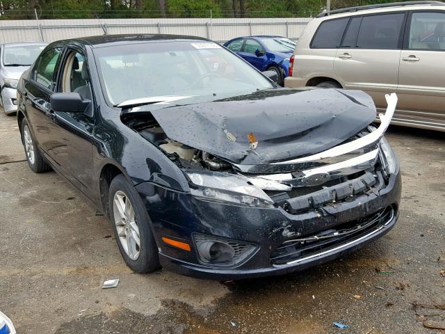 3FAHP0GA6CR408199 - 2012 FORD FUSION S BLACK photo 1