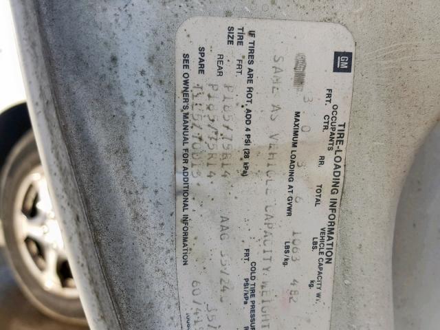 1G3AJ51W3KG336821 - 1989 OLDSMOBILE CUTLASS CI WHITE photo 10