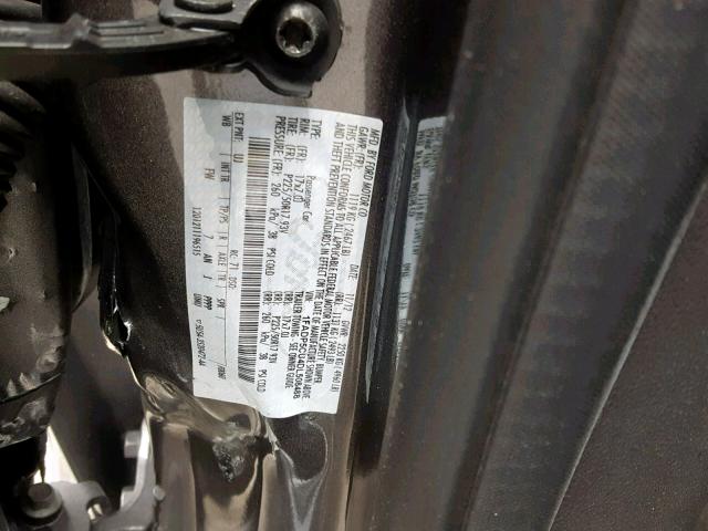 1FADP5CU4DL508488 - 2013 FORD C-MAX PREM CHARCOAL photo 10