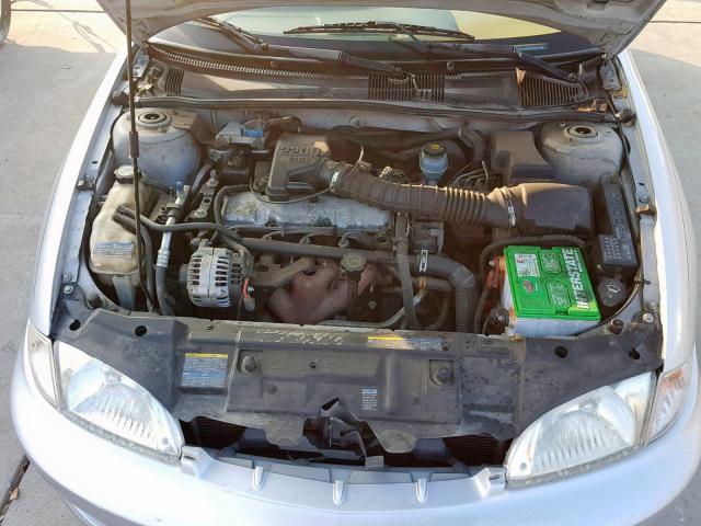 1G1JC524927381276 - 2002 CHEVROLET CAVALIER B GRAY photo 7