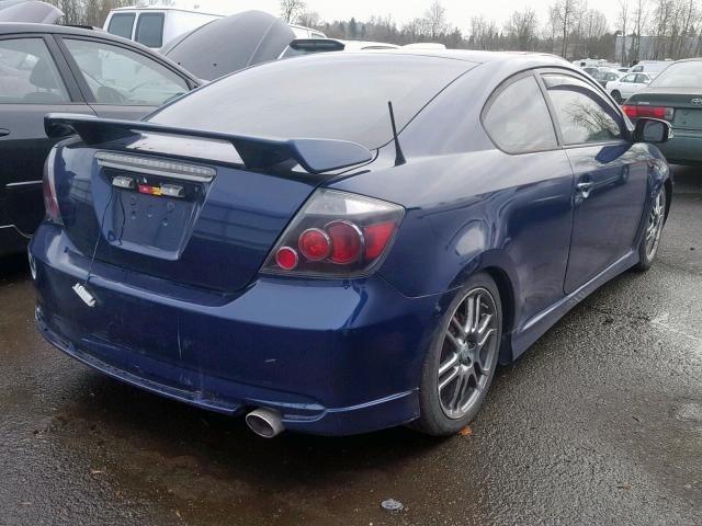 JTKDE167190280093 - 2009 TOYOTA SCION TC BLUE photo 4