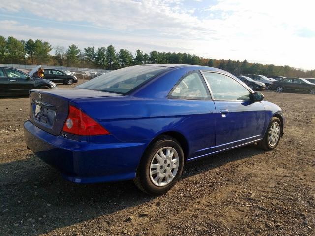 1HGEM22574L059762 - 2004 HONDA CIVIC LX BLUE photo 4