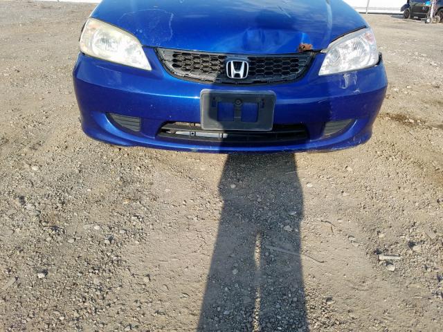 1HGEM22574L059762 - 2004 HONDA CIVIC LX BLUE photo 9