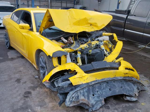 2C3CDXHGXHH642880 - 2017 DODGE CHARGER SX YELLOW photo 1