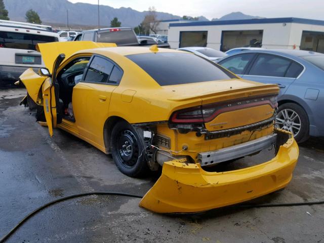 2C3CDXHGXHH642880 - 2017 DODGE CHARGER SX YELLOW photo 3