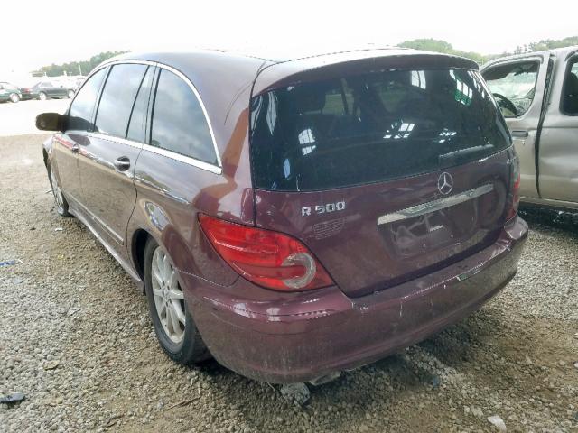 4JGCB75EX6A023921 - 2006 MERCEDES-BENZ R 500 MAROON photo 3