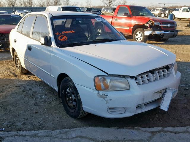 KMHCG45C51U191066 - 2001 HYUNDAI ACCENT GL WHITE photo 1