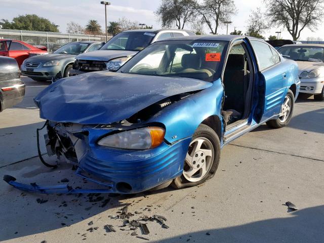 1G2NE52E3XM881328 - 1999 PONTIAC GRAND AM S BLUE photo 2