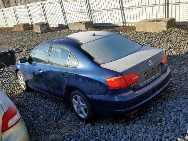 3VW3L7AJ1BM133836 - 2011 VOLKSWAGEN JETTA TDI BLUE photo 3