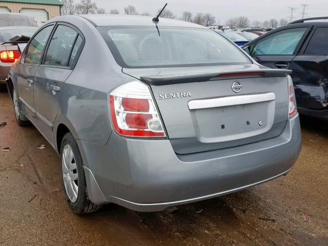 3N1AB6AP6CL724962 - 2012 NISSAN SENTRA 2.0 GRAY photo 3