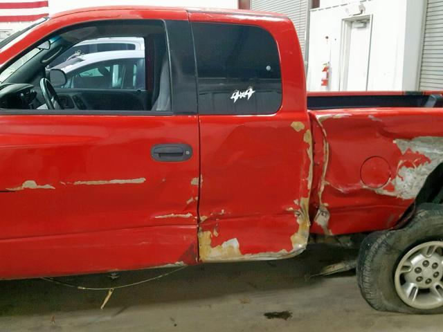 1B7GG22YXXS297124 - 1999 DODGE DAKOTA RED photo 10