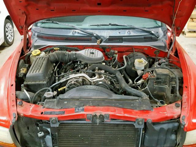 1B7GG22YXXS297124 - 1999 DODGE DAKOTA RED photo 7