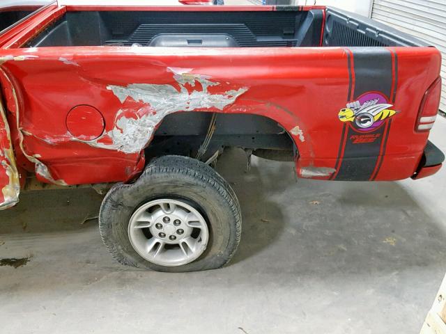 1B7GG22YXXS297124 - 1999 DODGE DAKOTA RED photo 9