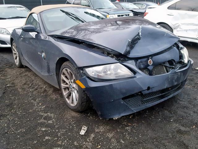 4USBU53537LW92971 - 2007 BMW Z4 3.0SI BLUE photo 1