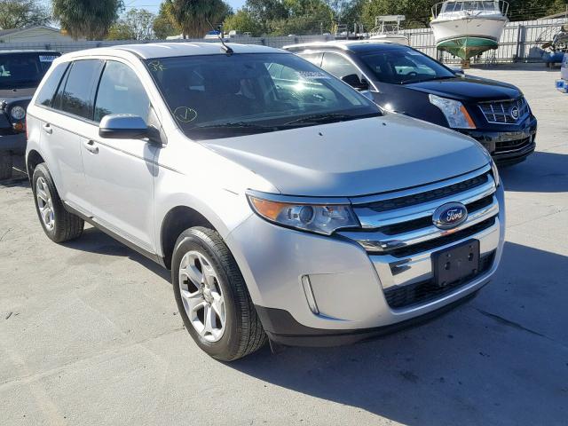 2FMDK3JC1DBB45876 - 2013 FORD EDGE SEL SILVER photo 1