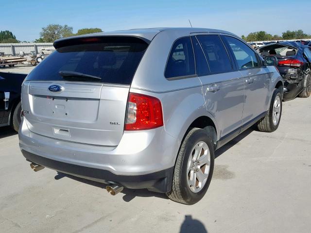 2FMDK3JC1DBB45876 - 2013 FORD EDGE SEL SILVER photo 4