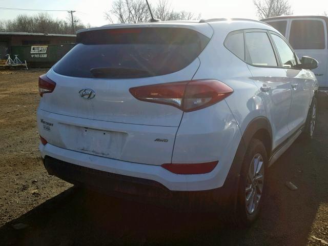 KM8J3CA46HU566078 - 2017 HYUNDAI TUCSON LIM WHITE photo 4