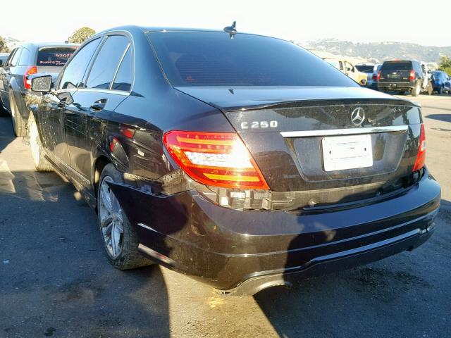 WDDGF4HB5DA792940 - 2013 MERCEDES-BENZ C 250 BLACK photo 3