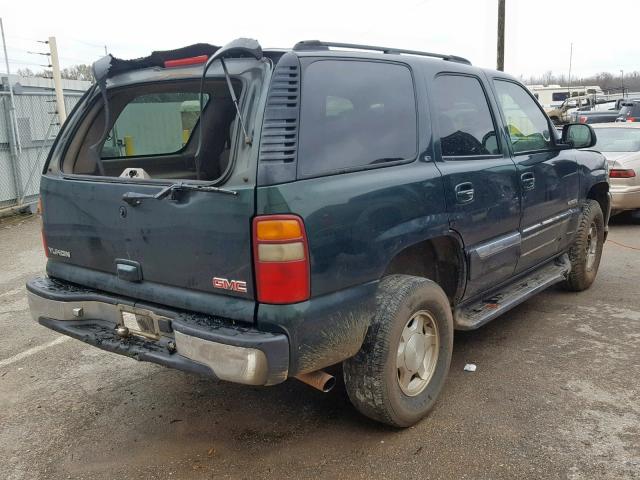 1GKEC13V73R216586 - 2003 GMC YUKON GREEN photo 4