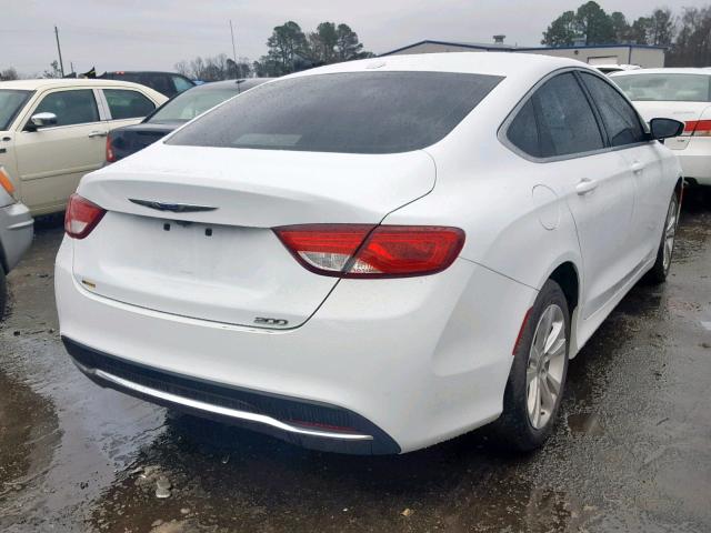 1C3CCCAB3FN666372 - 2015 CHRYSLER 200 LIMITE WHITE photo 4