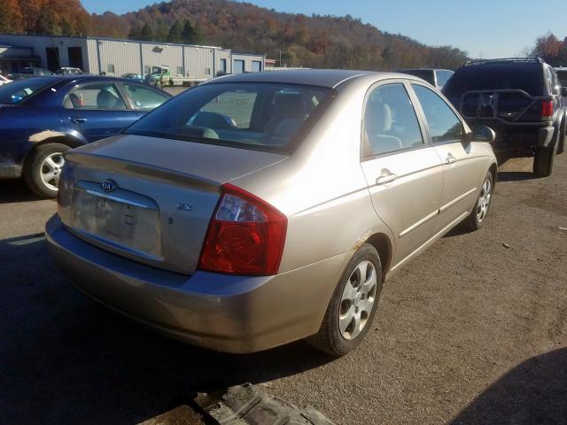 KNAFE121065336635 - 2006 KIA SPECTRA LX TAN photo 4