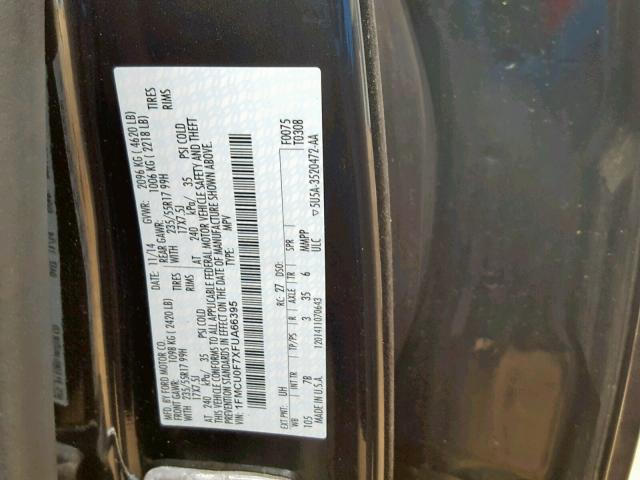 1FMCU0F7XFUA66395 - 2015 FORD ESCAPE S BLACK photo 10